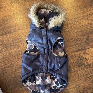 Camouflage Hooded Dog Jacket XS